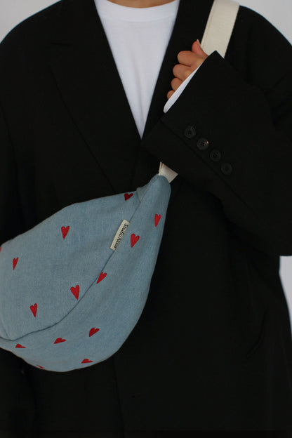 Denim Hearts - Adult Fanny Pack