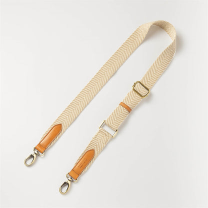 Herringbone Webbing Strap - Cognac