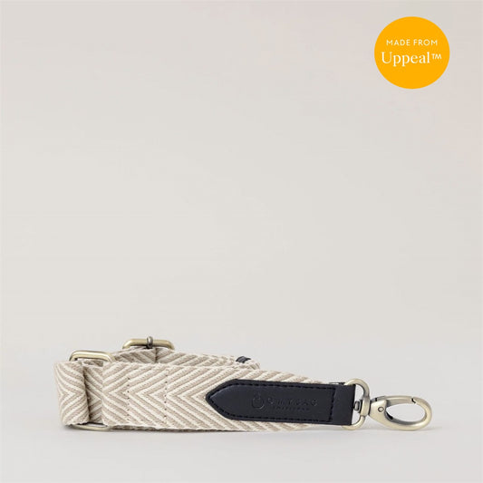 Herringbone Webbing Strap - Umhängeband - Sand/ Black - Apfel Leder