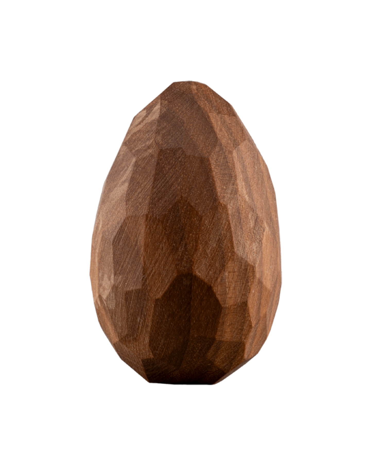 Osterei - facettiert - Nussholz