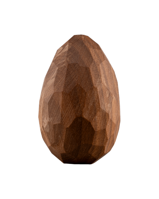 Osterei - facettiert - Nussholz