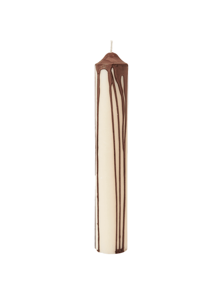 Ferm Living Blockkerze Dryp Pillar Candle - H30 - Dark Chocolate