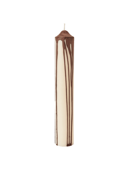 Ferm Living Blockkerze Dryp Pillar Candle - H30 - Dark Chocolate