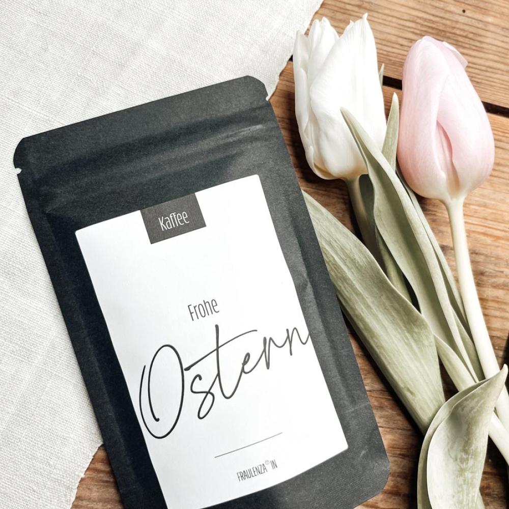 Kaffeepulver Frohe Ostern Geschenkidee für Kaffetrinker