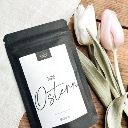 Kaffeepulver Frohe Ostern Geschenkidee für Kaffetrinker