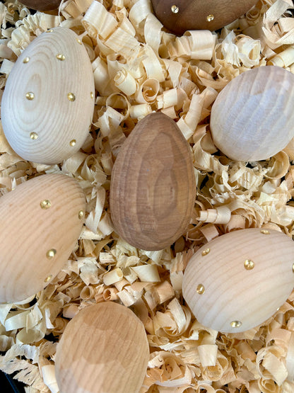 Osterei - facettiert - Zirbenholz