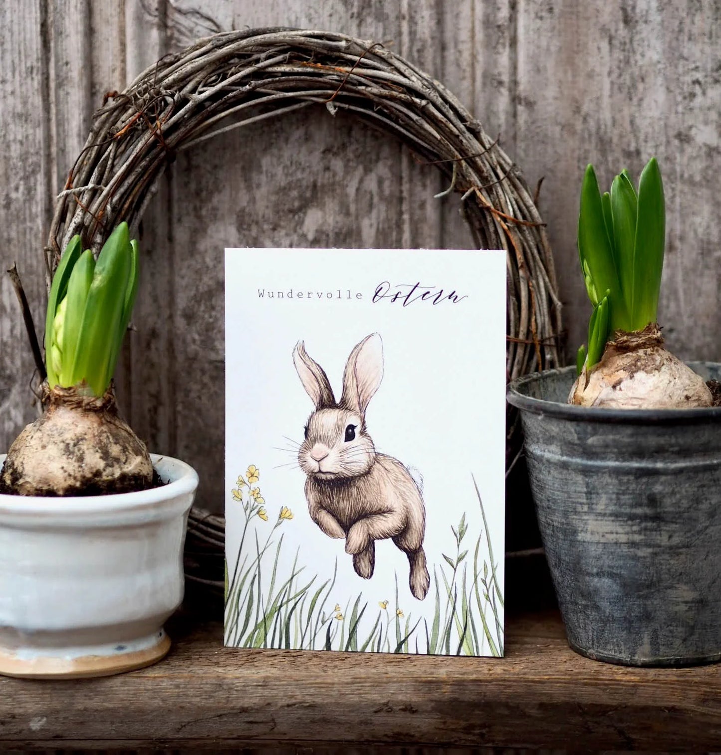 Postkarte - Hoppelhase