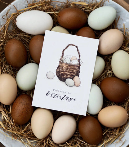 Postkarte - Osterkörbchen