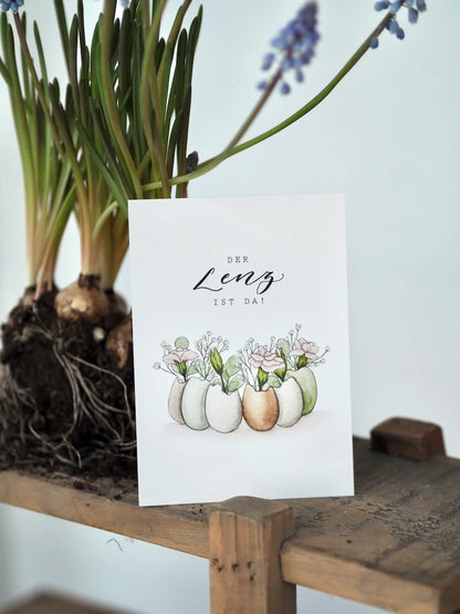 Postkarte - Der Lenz ist da