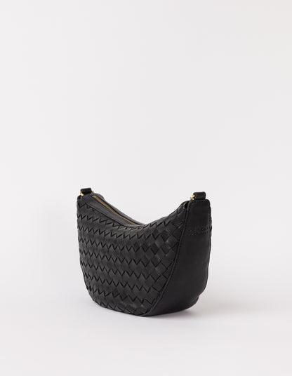Leo - Schwarz - Gewebtes Soft Grain Leather