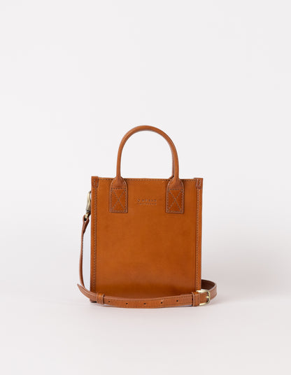 Jackie Mini - Cognac - Klassisches Leder