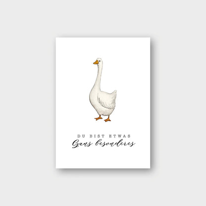 Postkarte - Gans besonders