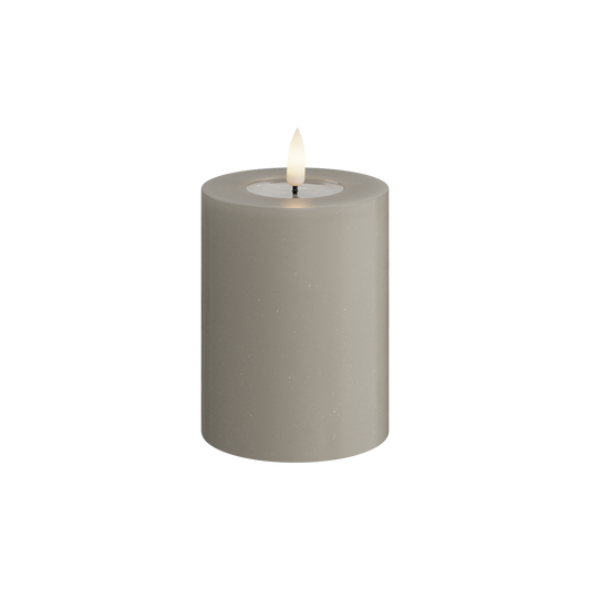 LED Stumpenkerze - Sand - 7,5 * 10 cm