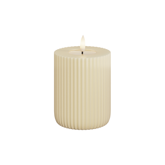 LED Kerze Shape - Creme - 8x10cm