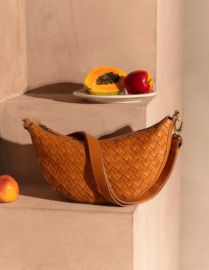 Leo - Wild Oak - Gewebtes Soft Grain Leather