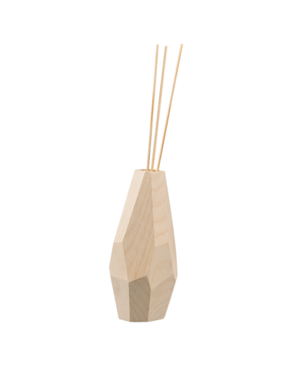 Minimalistischer Woodstone Duftträger von Demi Art – handgefertigt in Südtirol. Naturbelassenes Holzobjekt für  Raumdüfte.