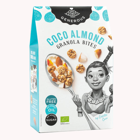 glutenfrei Granola mit Mandeln und Kokosnuss. Ohne Zucker.