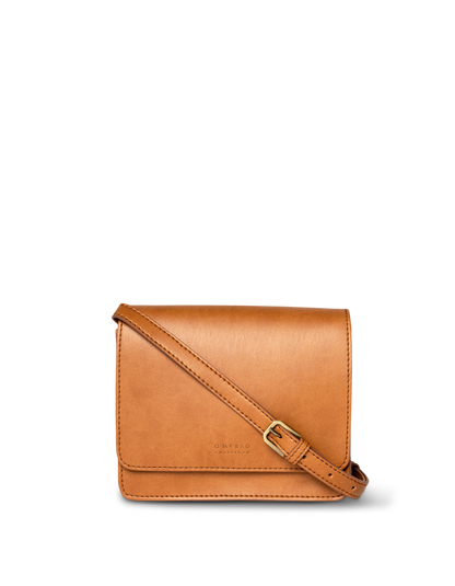 Audrey Mini Cognac Vegan Uppeal™ - Checkered Strap