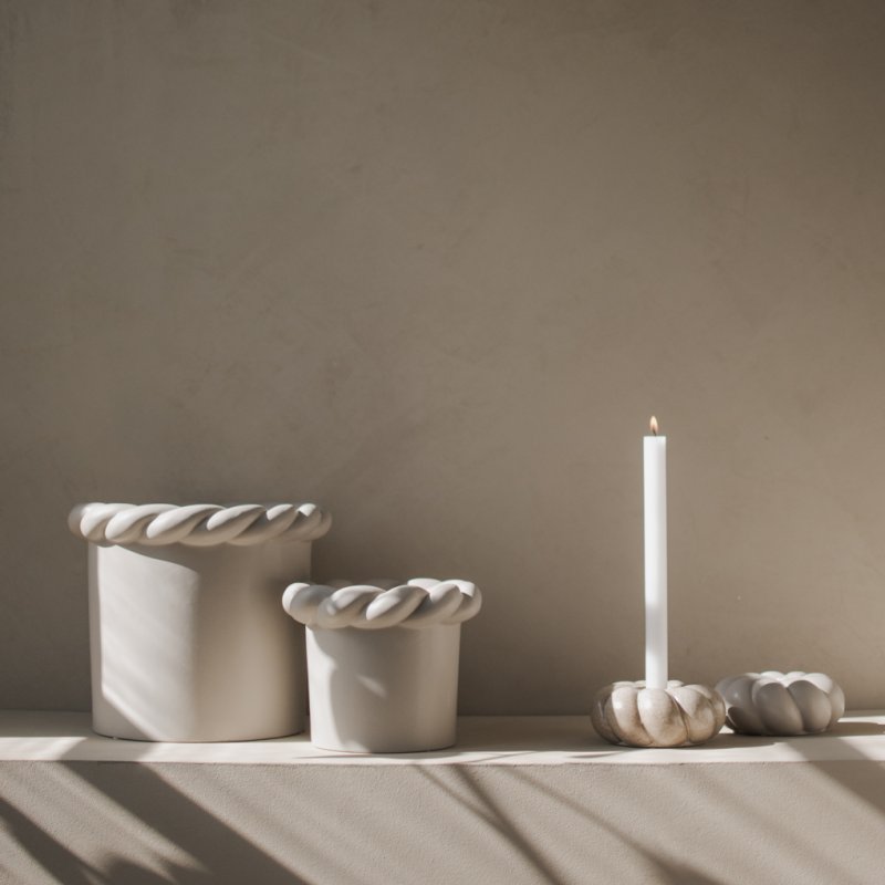 Kerzenhalter mit gedrehter Kante skandinavisches Design