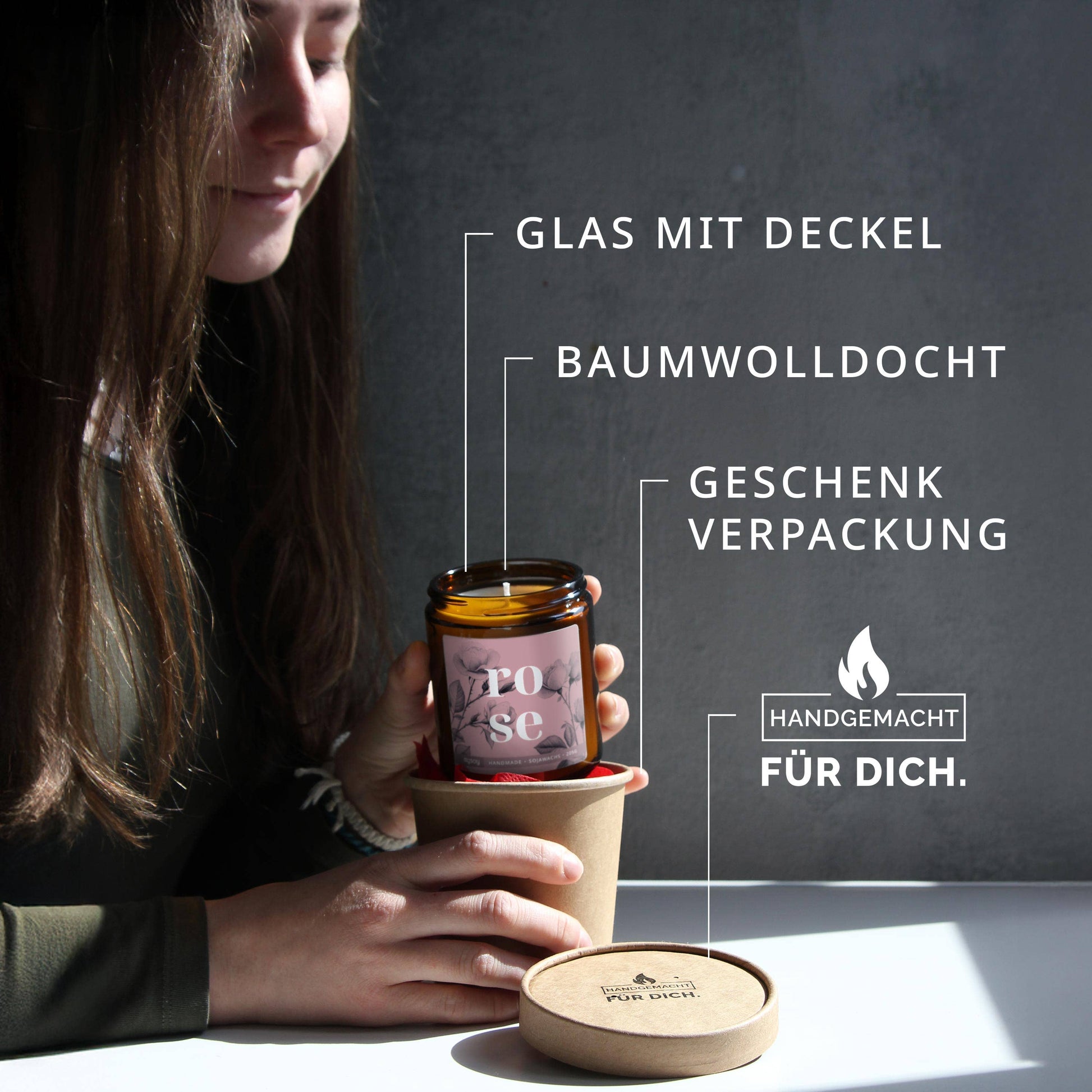 blooom Duftkerze Rose im Glas handgemacht aus Berlin