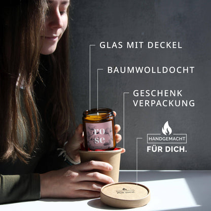 blooom Duftkerze Rose im Glas handgemacht aus Berlin