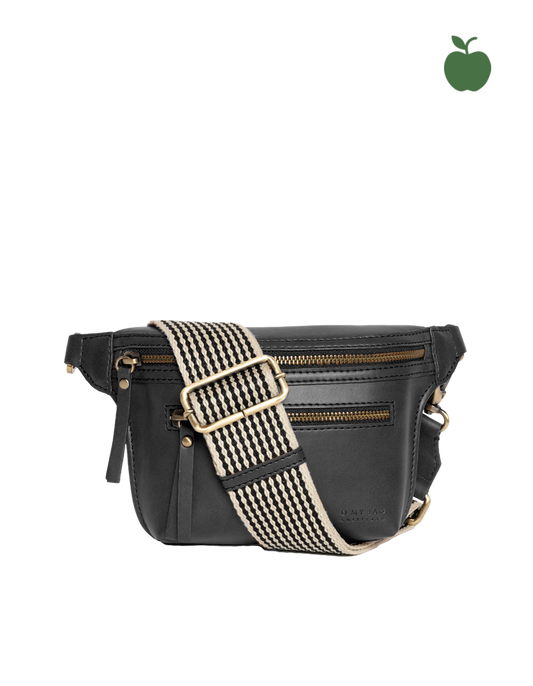 Beck's Bumbag - Black Apple Leather (Vegan)