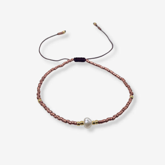 Miyuki Pearls Bracelet - Copper