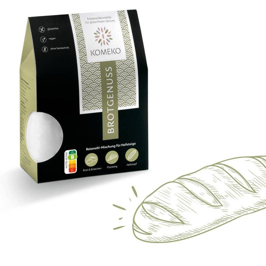 Komeko BROTGENUSS Reismehl-Mischung - glutenfrei, vegan