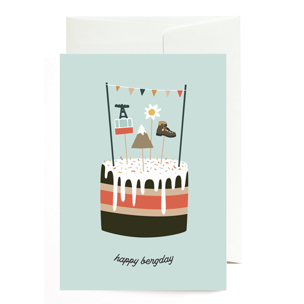 Grußkarte - Happy Bergday