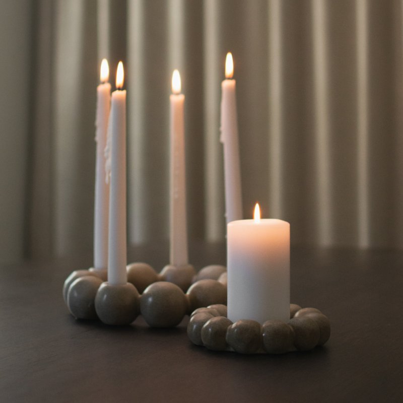 Bright Candle holder - Beige