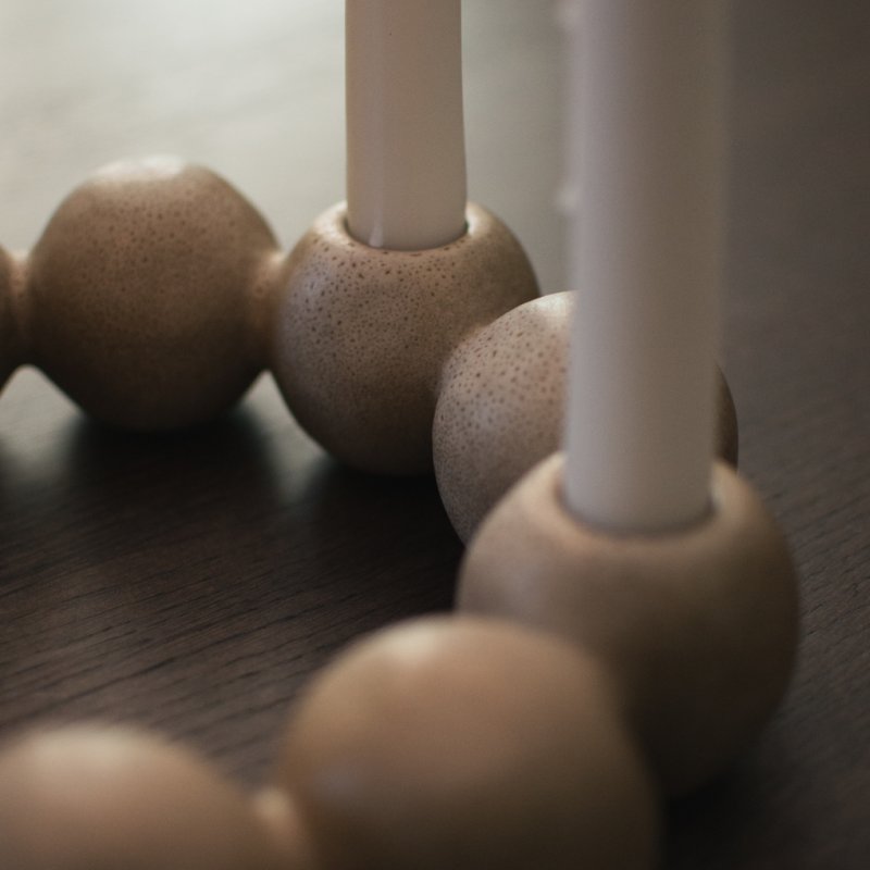 Bright Candle holder - Beige