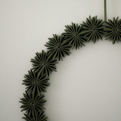 Paper Flake Wreath - Green