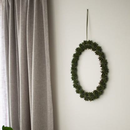 Paper Flake Wreath - Green