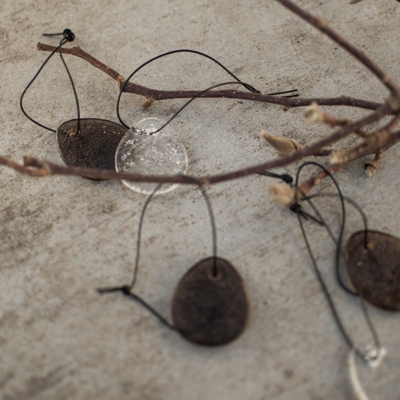 Airy Hanging Egg aus Glas transparent