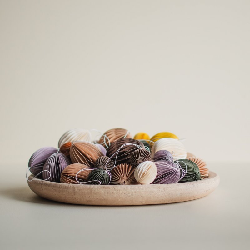 Schlichte Osterdeko Papier Ei