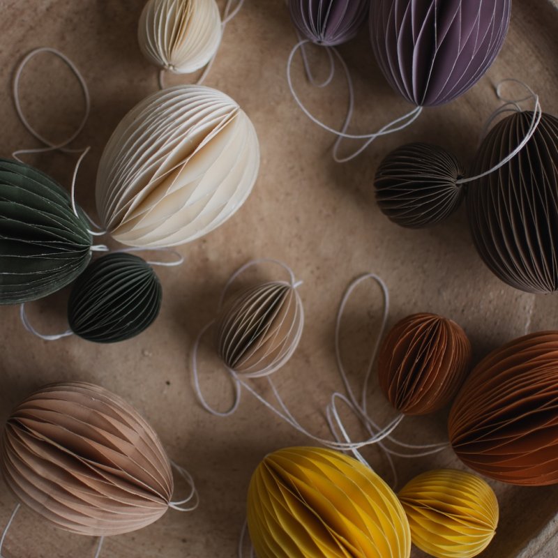 Schlichte Osterdeko Papier Ei