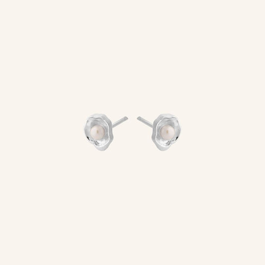 Hidden Pearl Earsticks - Silber