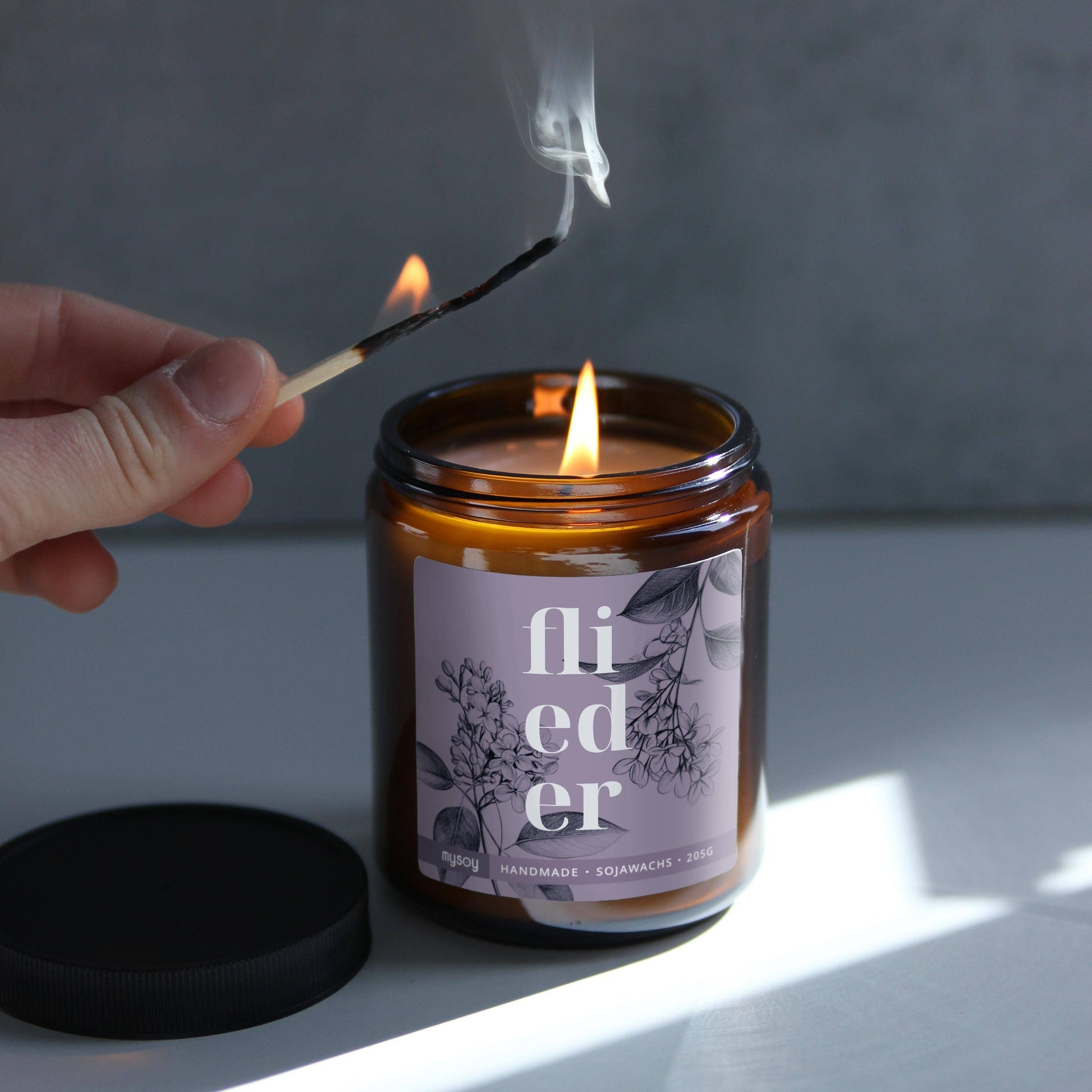 Duftkerze Flieder Frühling natürliche Raumbeduftung Mysoy