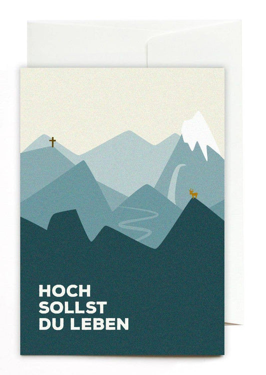 Grußkarte - HOCH SOLLST DU LEBEN - Winter