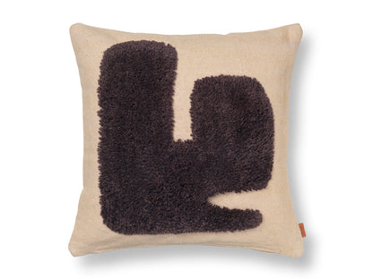 Lay Cushion Cover - Sand/ Dark Brown
