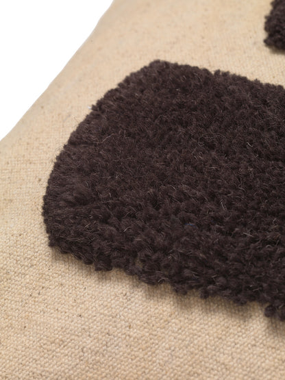 Lay Cushion Cover - Sand/ Dark Brown