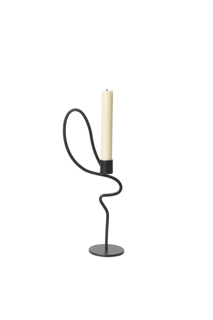 Valse Candle Holder - High Schwarz