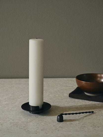 Ferm Living Kerzenhalter Blockkerze, Block Candle Holder - Schwarz
