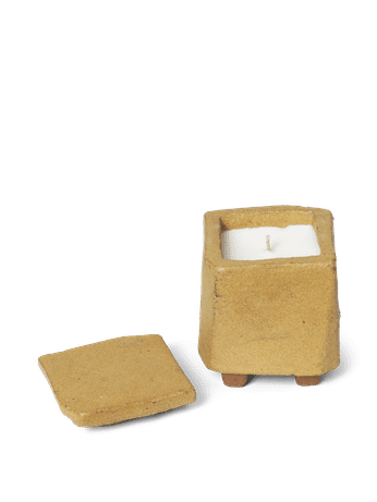 Handgefertigte Terrakotta Duftkerze Kurinuki Stil