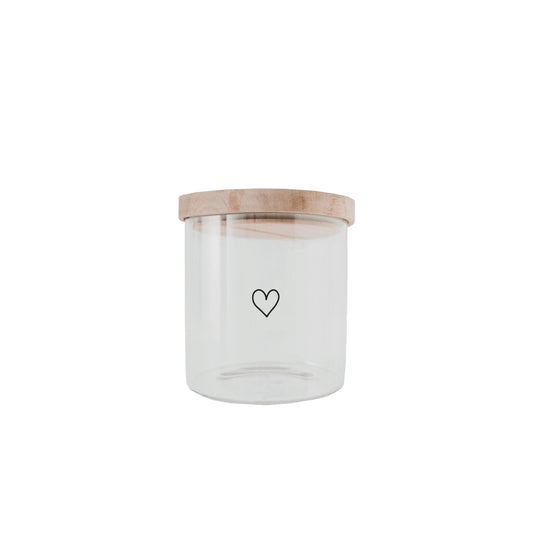 Vorratsglas Herz schwarz 13cm