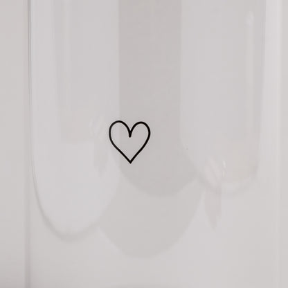 Vorratsglas Herz Schwarz – 19 cm – Eulenschnitt