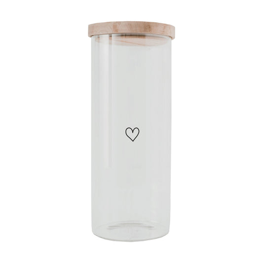 Vorratsglas Herz Schwarz – 25 cm – Eulenschnitt