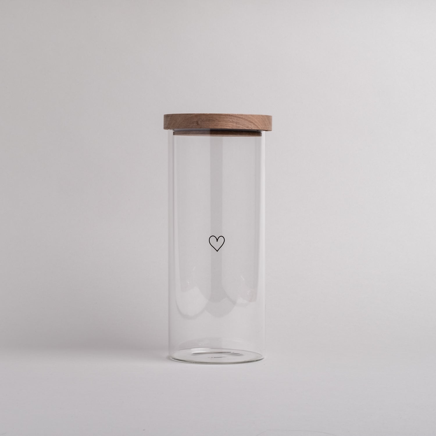 Vorratsglas Herz Schwarz – 25 cm – Eulenschnitt