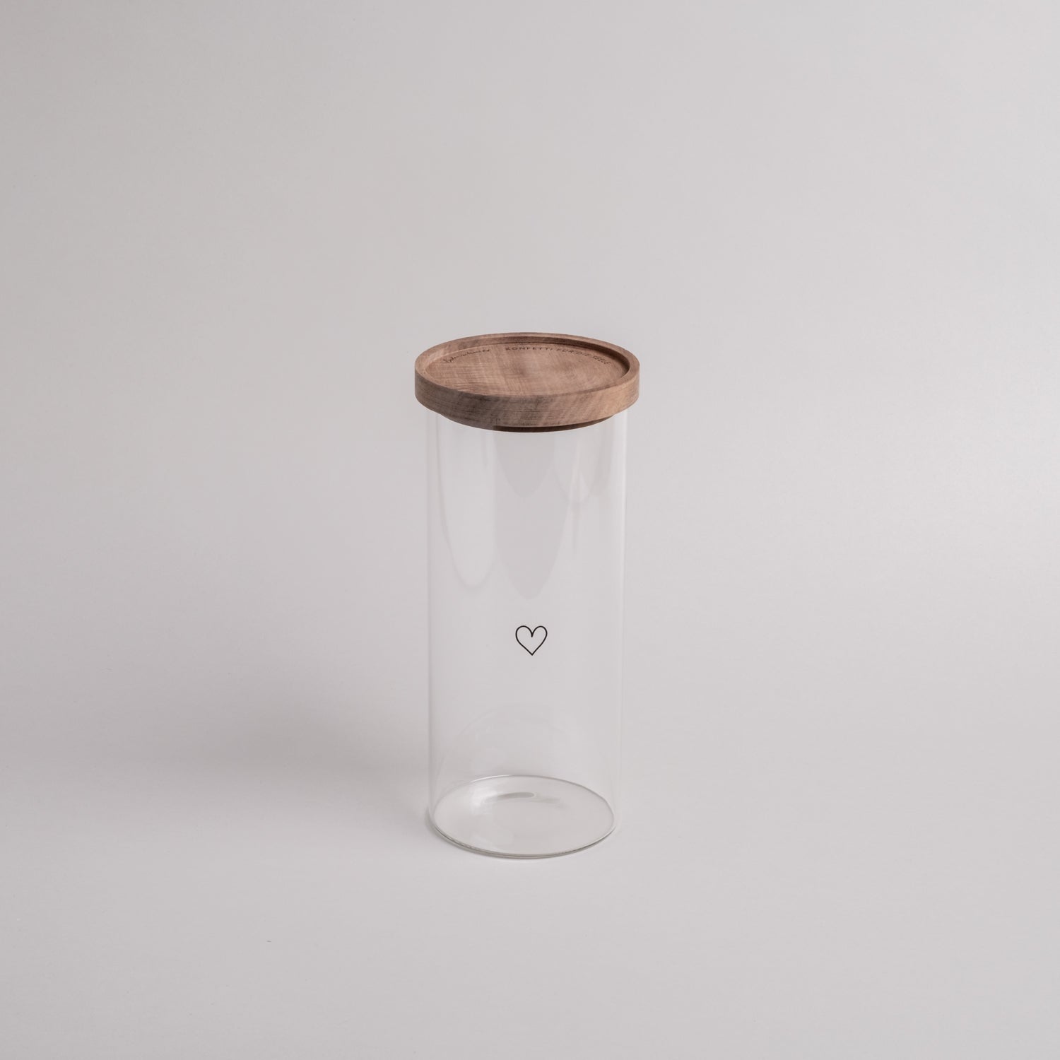 Vorratsglas Herz Schwarz – 25 cm – Eulenschnitt