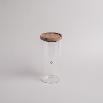 Vorratsglas Herz Schwarz – 25 cm – Eulenschnitt